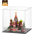 Jolof Store Clear Acrylic Display Case – Dustproof Collectible Box (10x10x10in)