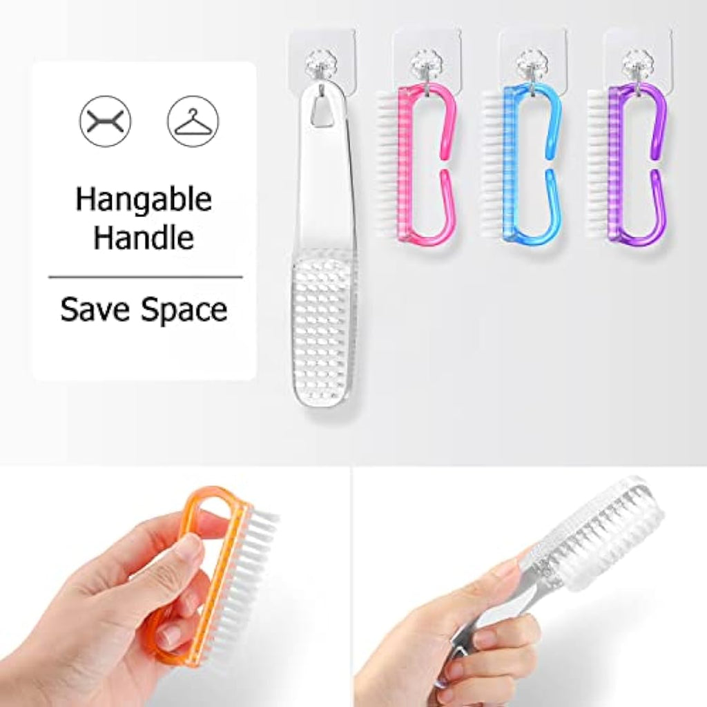 Larbois Nail Brush 5 Pack – Handle Grip Fingernail Scrubber for Hands