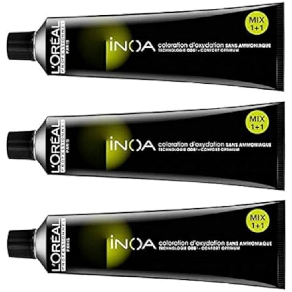 L'Oreal Inoa 4 Ammonia-Free Permanent Hair Color - 3 x 60ml Multipack