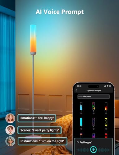 Lepro O1 AI Smart Floor Lamp – 2300LM RGB+CCT Music Sync Standing Lamp