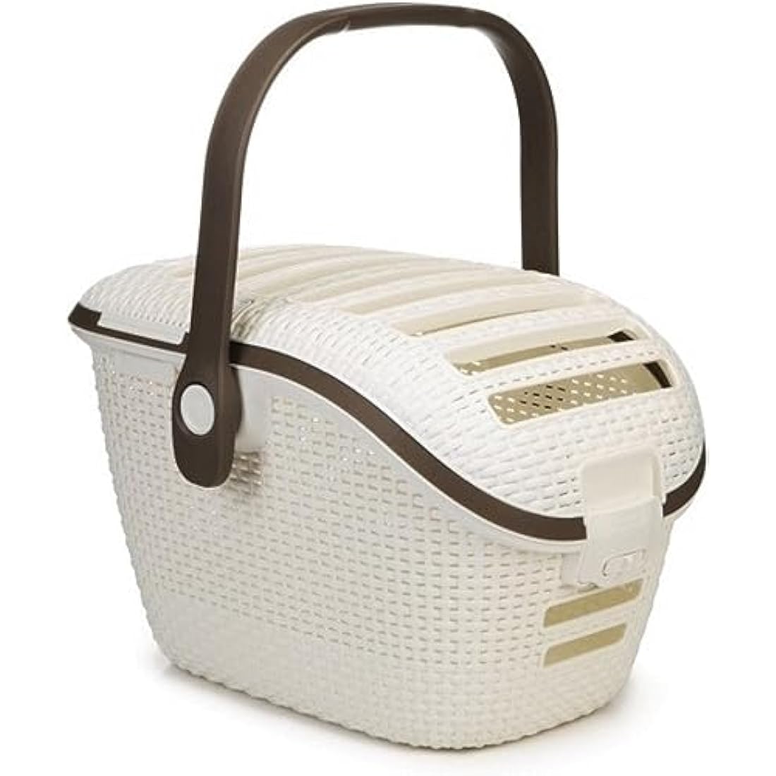 Curver Pet Carrier White – Ventilated Dog and Cat Travel Box, 51cm
