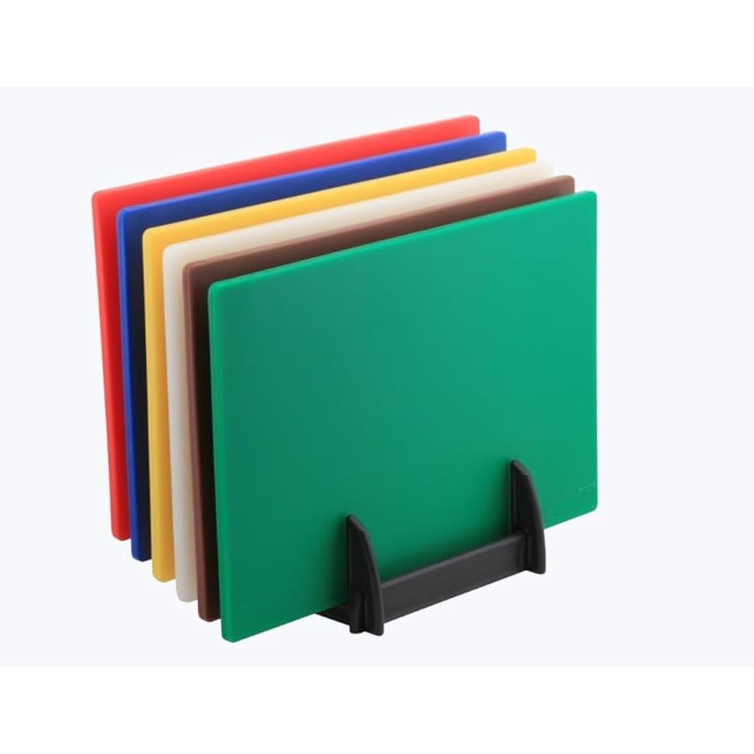 BAKI Color-Coded Plastic Cutting Boards with Rack - Set of 6