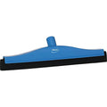 Vikan 77523 Double Blade Floor Squeegee | 16" Polypropylene Head, Blue