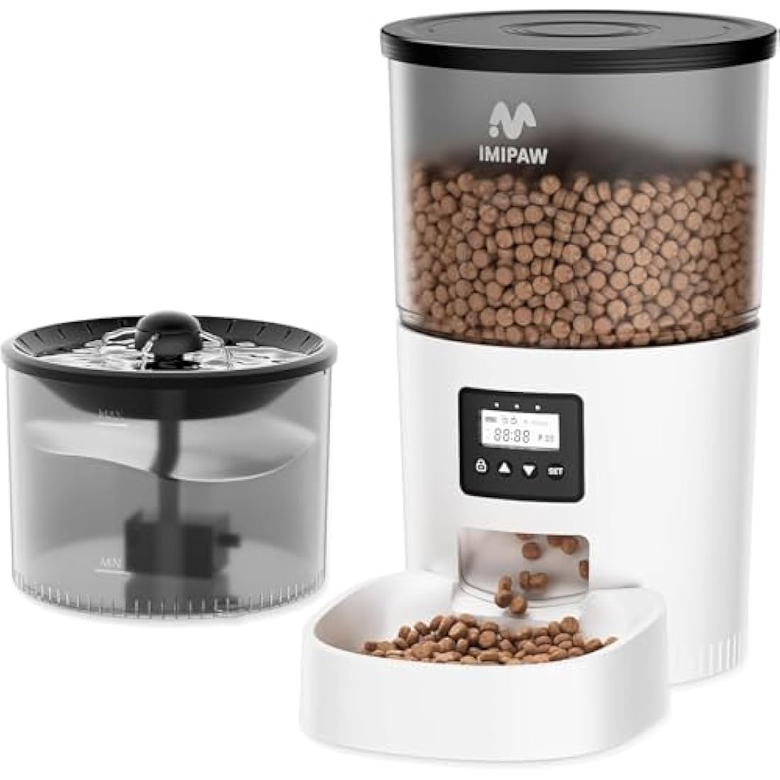 IMIPAW Automatic Cat Feeder and Water Fountain Set | 3L Pet Food Dispenser