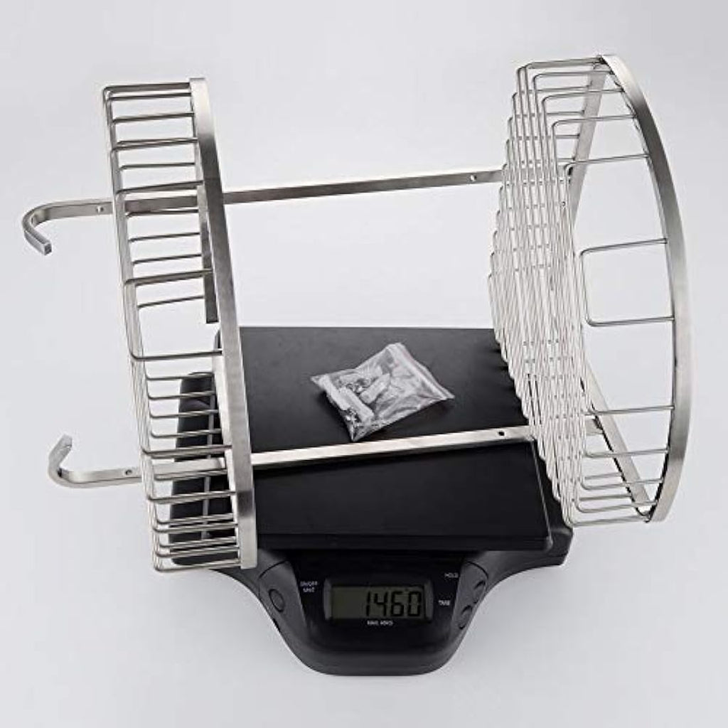 Konhard 2-Tier Corner Shower Basket – Brushed Stainless Steel Shelf