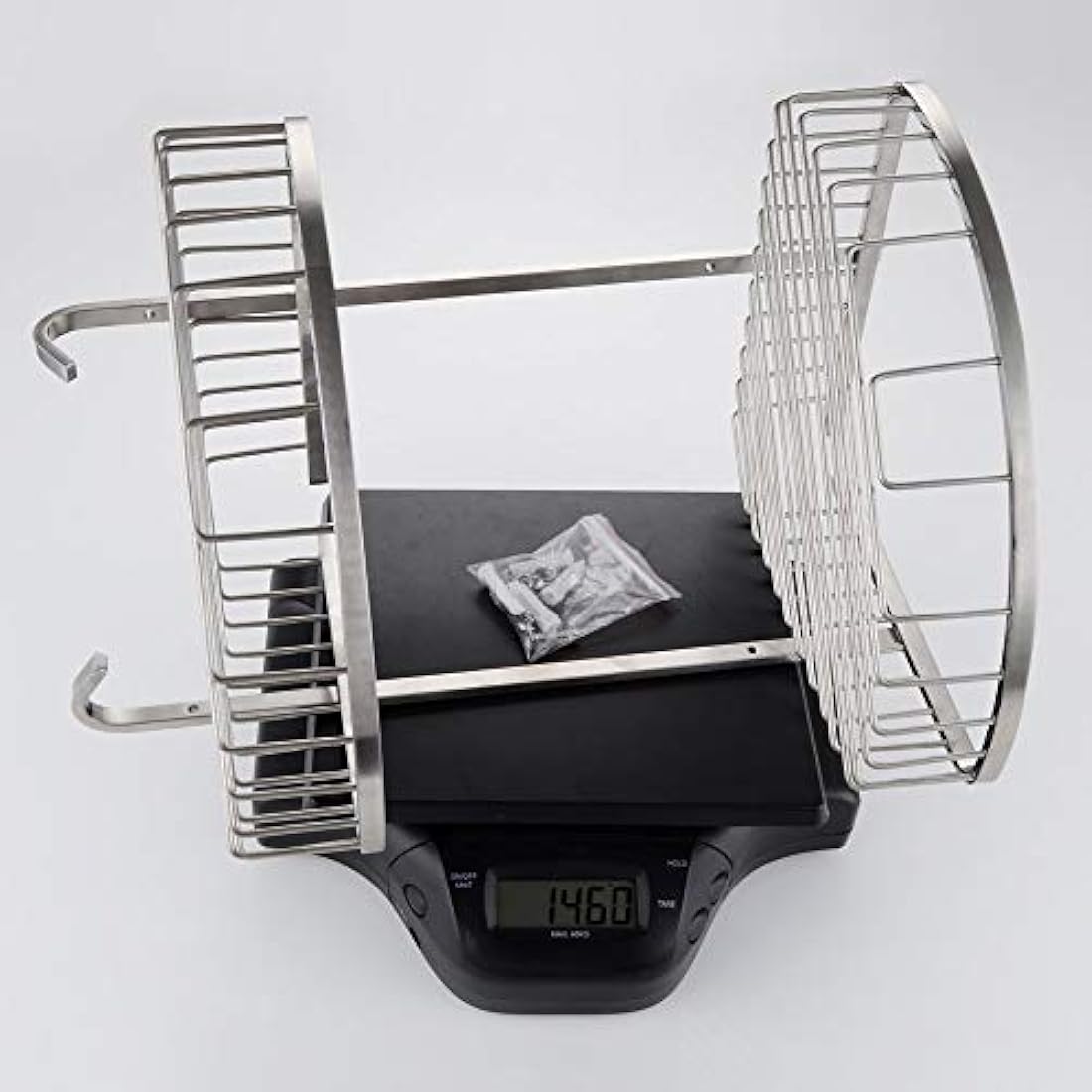 Konhard 2-Tier Corner Shower Basket – Brushed Stainless Steel Shelf