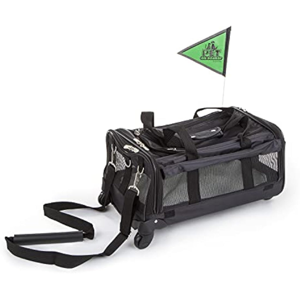 Sherpa Ultimate Wheeled Pet Carrier – Large Black Travel Bag