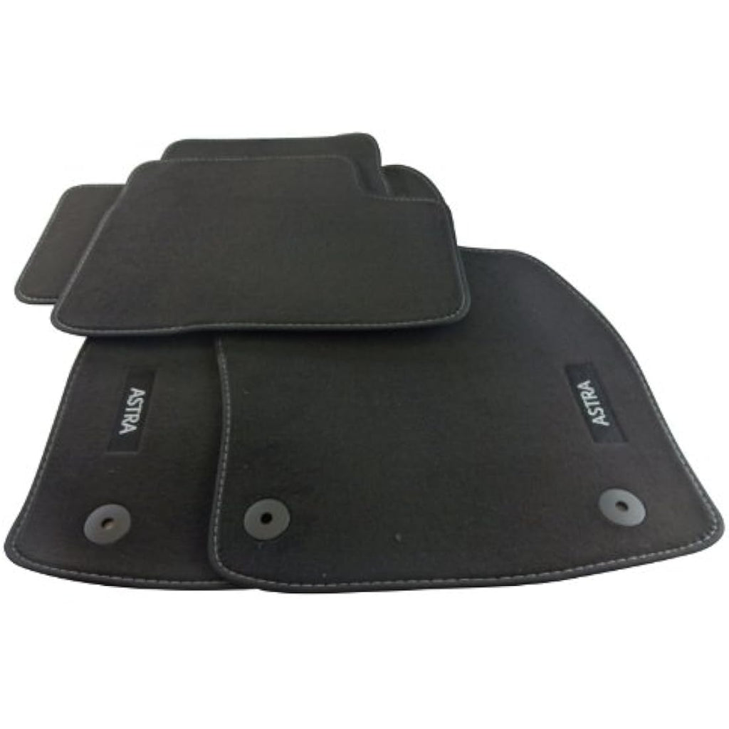Vauxhall Astra H Car Floor Mats – Tailored Black Velour Set of 4