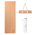 Ecoga Cork Yoga Mat with Alignment Lines | 5mm Non-Slip Natural Rubber