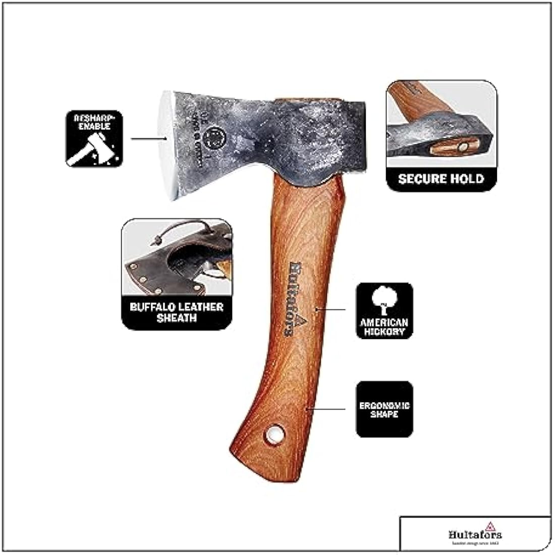 Hultafors Agelsjön Hand-Forged Hatchet – Swedish Steel & Hickory Handle