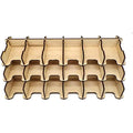 docsmagic.de Plywood Mini Card Holder | 18-Compartment 1500+ Storage