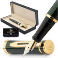 Wordsworth & Black Fountain Pen Set – Racing Green 18K Gilded Fine Nib