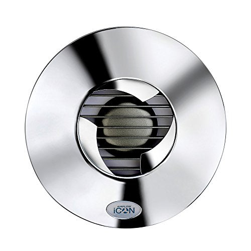 Airflow Icon 15 Extractor Fan Cover – Polished Chrome Finish