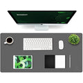 K KNODEL Leather Desk Mat - Dual Sided Mouse Pad & Protector, Dark Gray