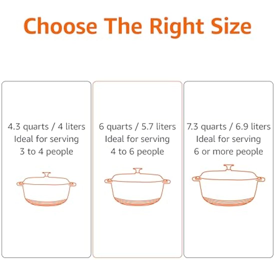 Enameled Cast Iron Dutch Oven – 5.7 L Round Pot, White