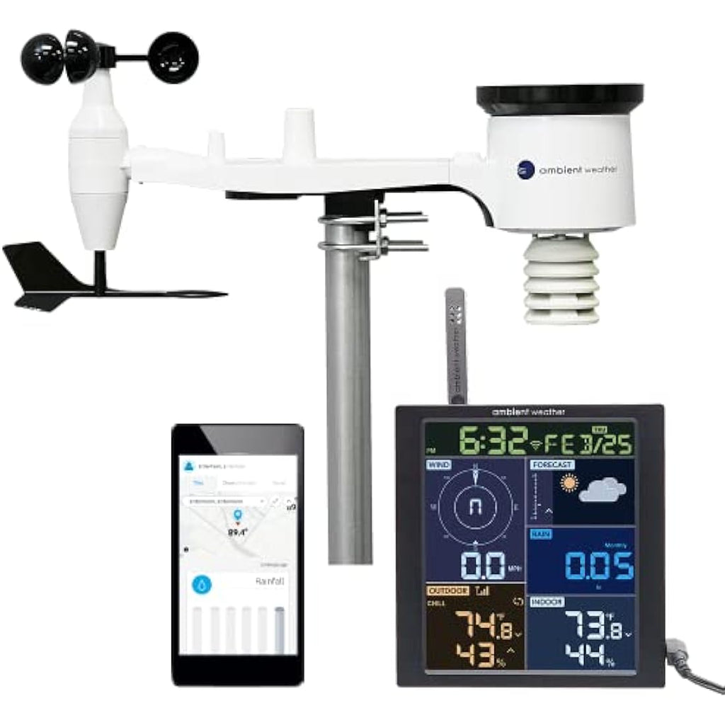 Ambient Weather WS-1965 WiFi Weather Station | Smart Home Monitoring