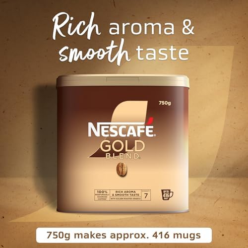 NESCAFÉ Gold Blend Instant Coffee Granules – Premium Roast 750g Tin