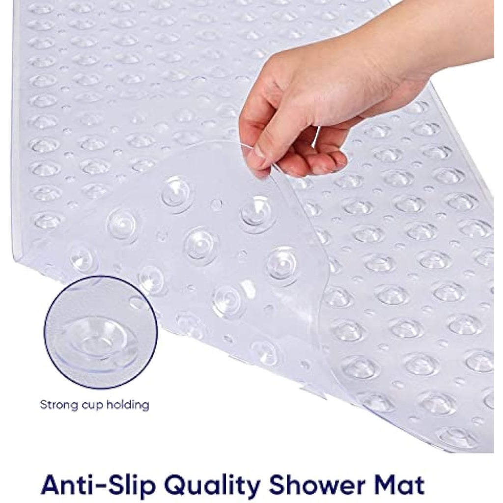 Jolof Store Non-Slip Shower Bath Mat – Anti-Mould PVC with Suction Cups