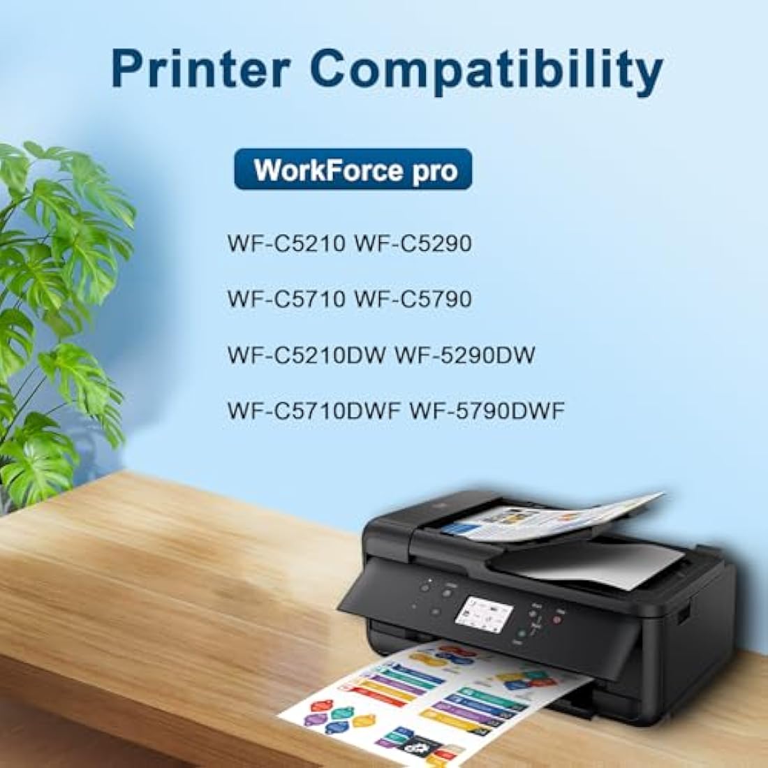 Jagute T9451-T9454 High-Yield Ink Cartridges for Epson WorkForce Pro (4 Pack)