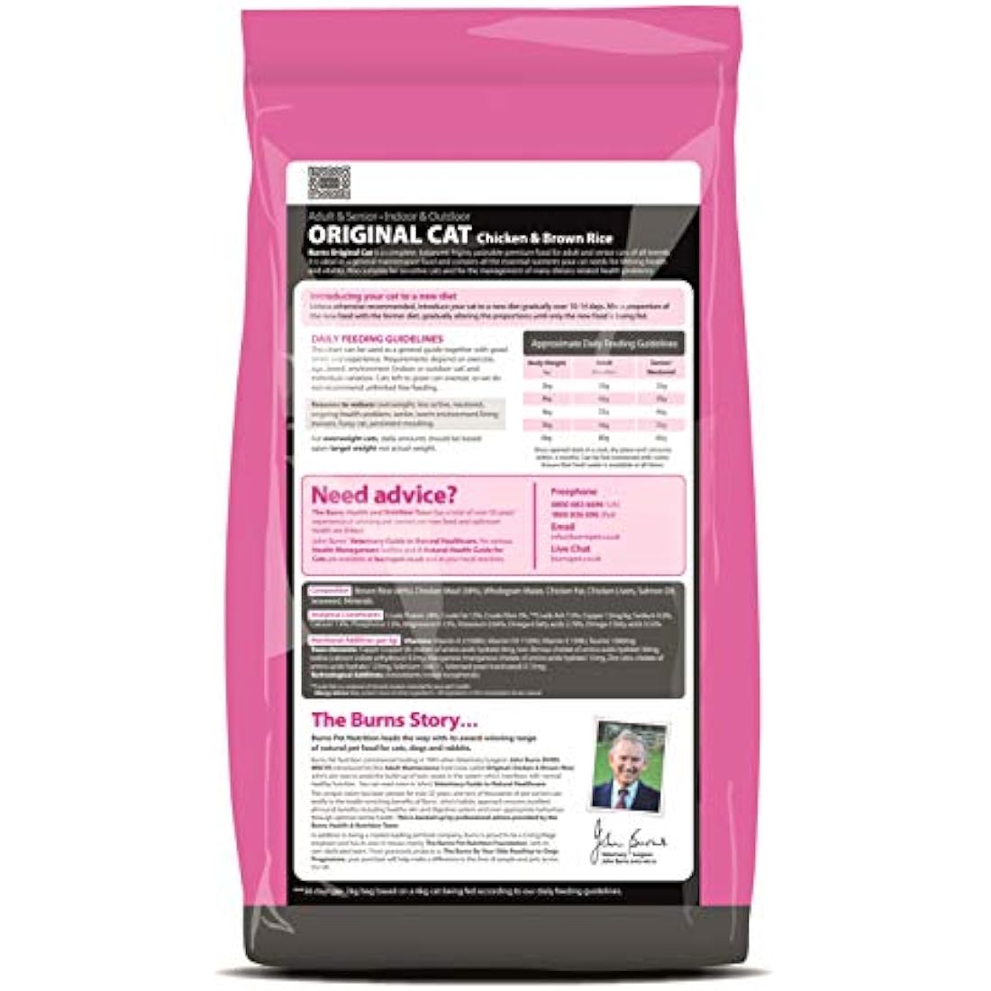 Burns Pet Nutrition Hypoallergenic Chicken & Brown Rice Cat Food - 5kg