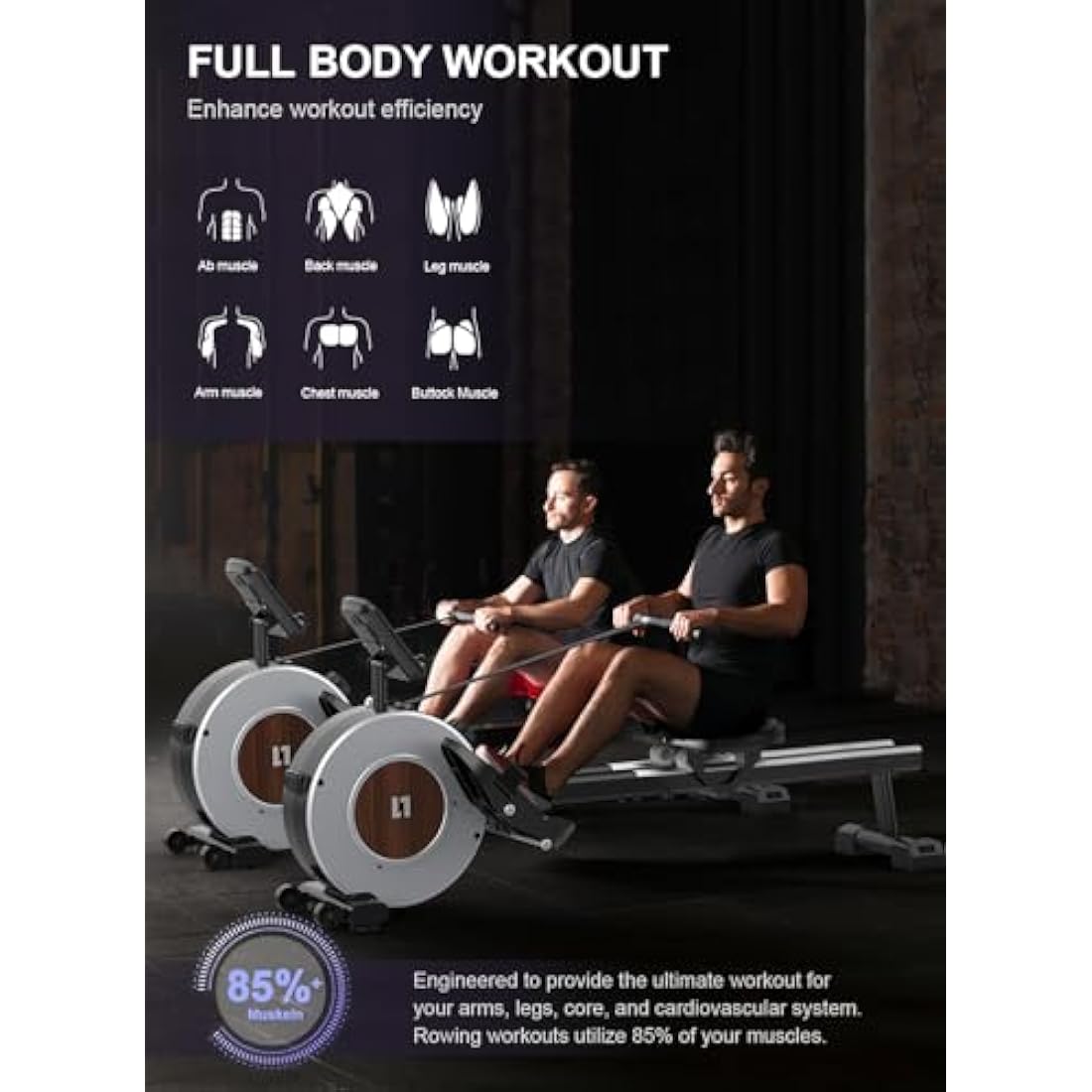 Neezee Magnetic Rowing Machine | 16 Resistance Levels & LCD Monitor