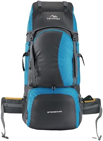 TRAWOC STONEX 60L Trekking Rucksack – Hiking Travel Backpack for Men & Women