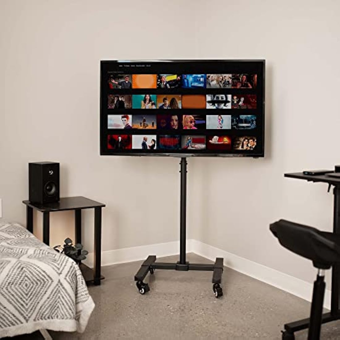 VIVO Mobile TV Stand for 13-42 inch Screens | Rolling Height Adjustable