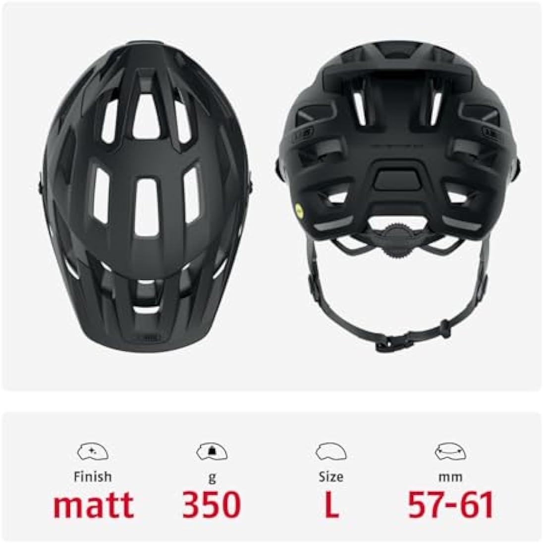 ABUS Moventor 2.0 MIPS MTB Helmet – All-Mountain Off-Road Velvet Black