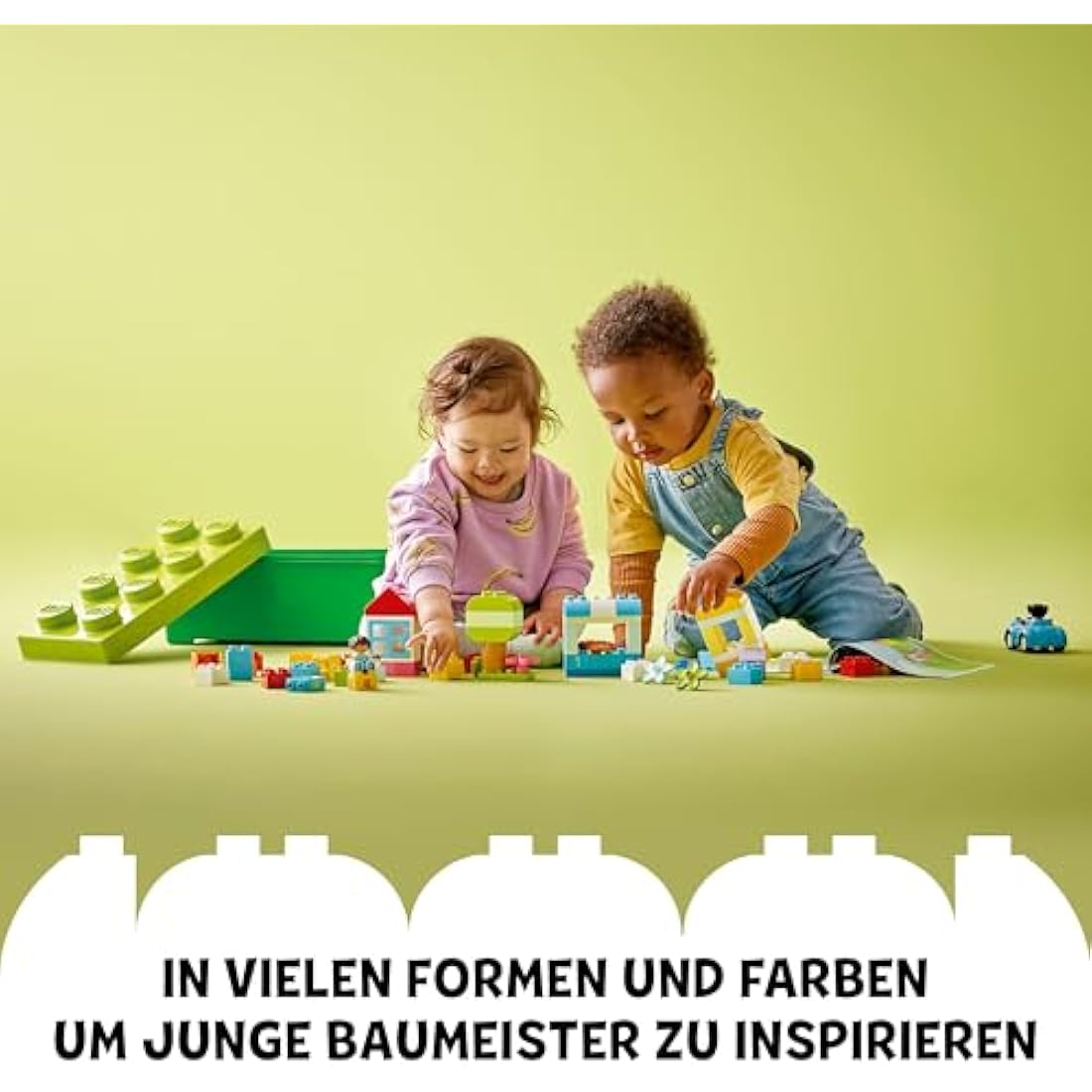 LEGO DUPLO Brick Box – Toddler Stacking Blocks & Car Toy - 10913