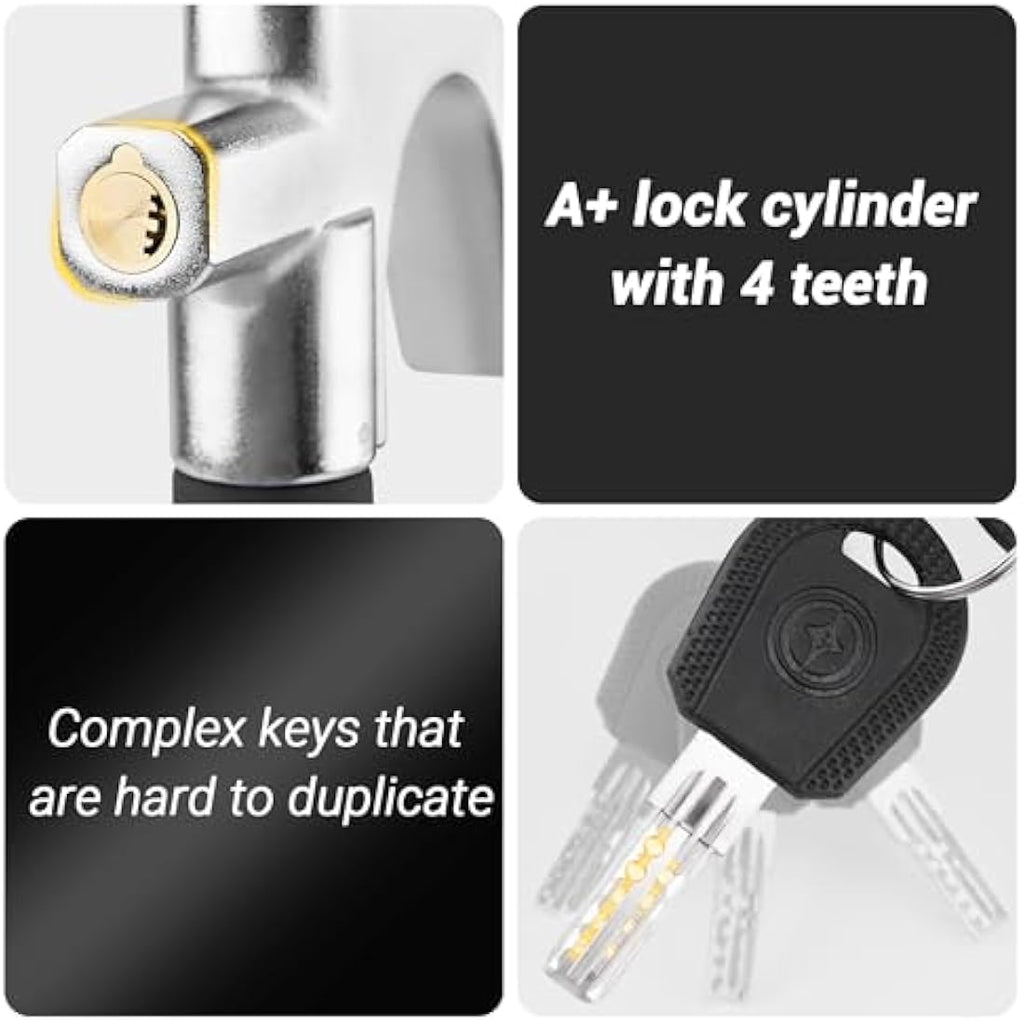 Turnart Steering Wheel Lock – Universal Anti-Theft Device with Safety Hammer