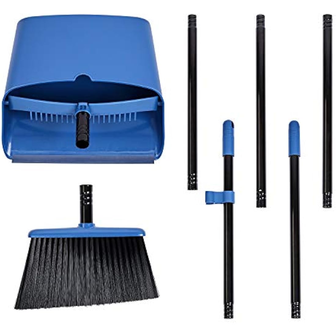Long Handled Broom and Dustpan Set – 54" Upright Blue