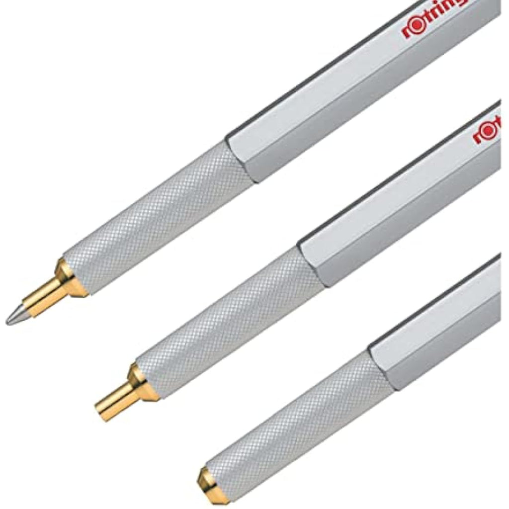 rOtring 800 Ballpoint Pen – Refillable Metal Writing Instrument, Silver