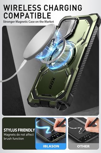 i-Blason Armorbox for Samsung Galaxy S24 Ultra Case with MagSafe – Green