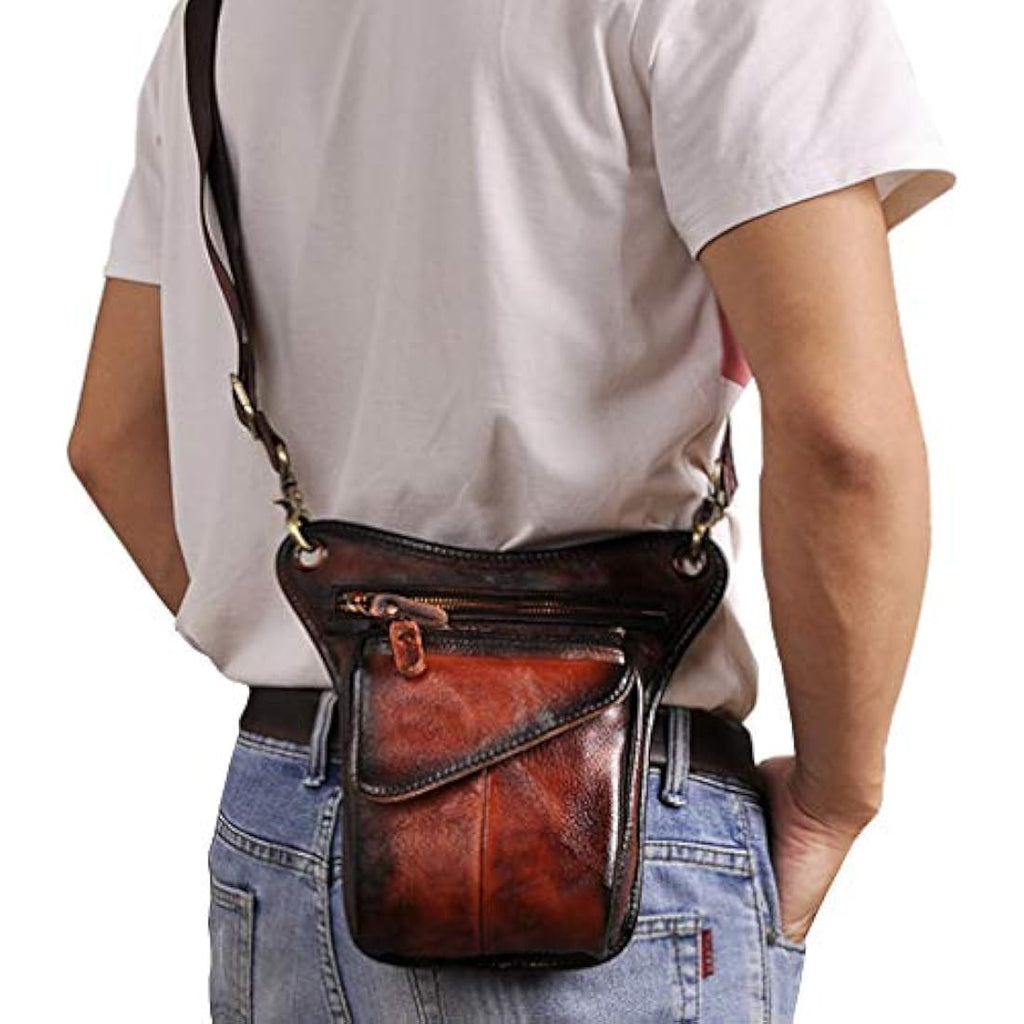 Leather Waist Pack – Unisex Minimalist Travel Belt Bag
