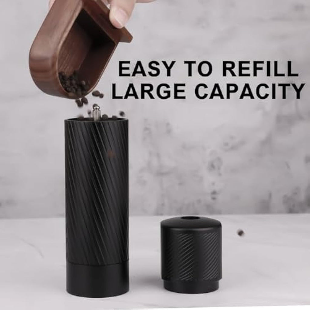 Homnoble Professional Pepper Mill – Heavy Duty Aluminum Manual Grinder