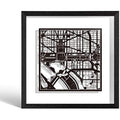Washington D.C. Paper Cut Map Art - Framed 9x9 Wall Decor by O3