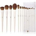 Jessup 14Pcs Professional Makeup Brush Set – Premium Synthetic Light Grey