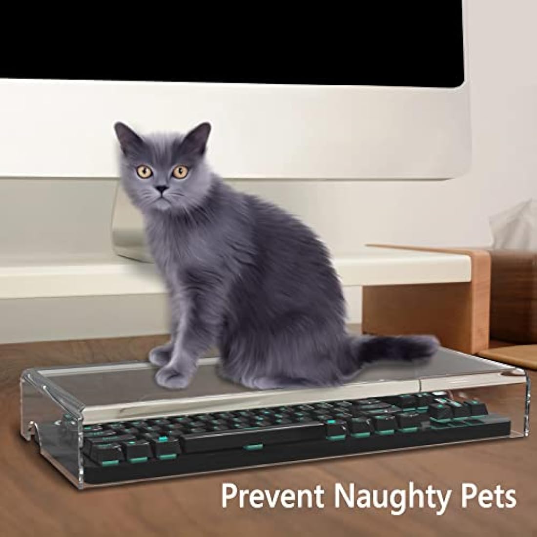 Geekria Clear Acrylic TKL Keyboard Dust Cover for 87 Key Mechanical Gaming