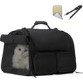 FUKUMARU Airline Approved Cat Carrier – Ventilated Pet Travel Bag, Black