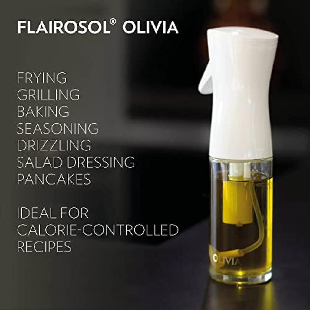 Flairosol Olivia Glass Oil Sprayer – Continuous Fine Mist Cooking Spray