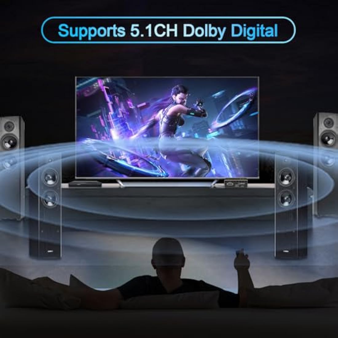 Jolof Store HDMI 2.0 Audio Extractor 4K 60Hz HDR | SPDIF & 3.5mm Output