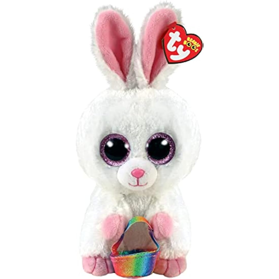 TY Beanie Boo's Sunday White Easter Bunny Plush Stuffed Animal - 15cm