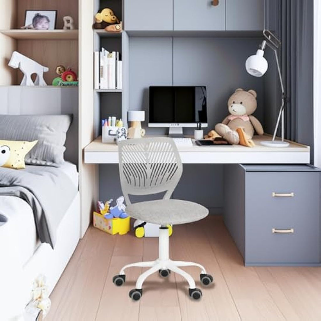 Swivel Task Chair – Adjustable Height Desk Chair, Light Grey