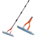 Walensee Thatch Rake | 15-Inch Steel Lawn Dethatcher with Adjustable Handle