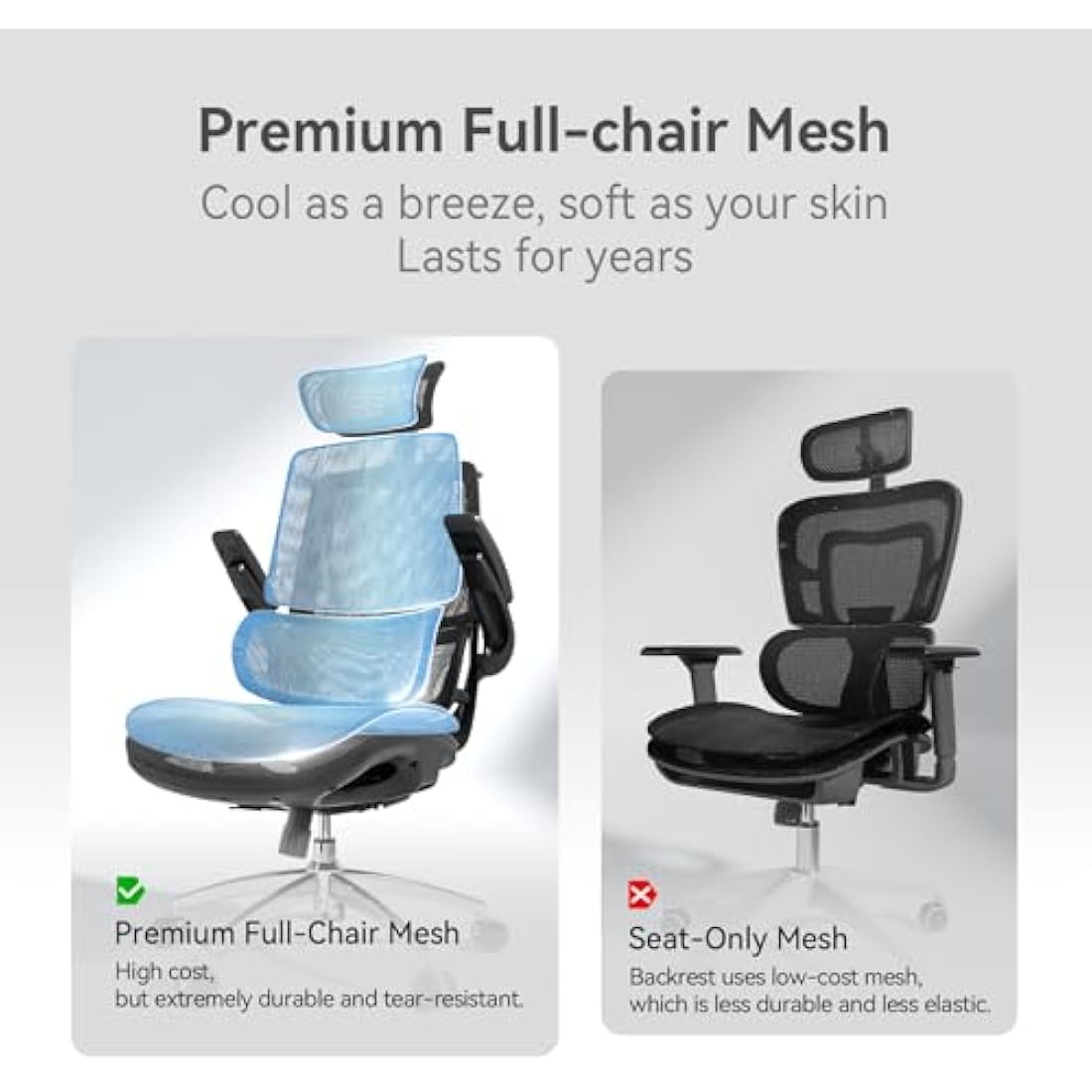 SIHOO M59AS Ergonomic Office Chair | 3D Flip-up Armrests & Lumbar Support