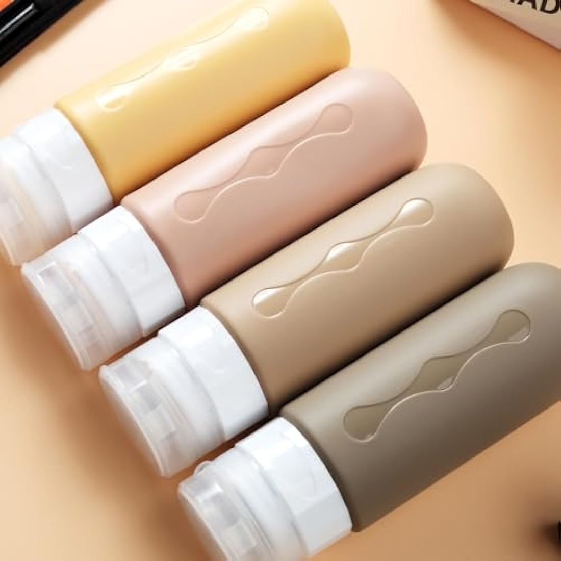 Gemice Silicone Travel Bottles | 4 Pack Leakproof TSA Approved Containers