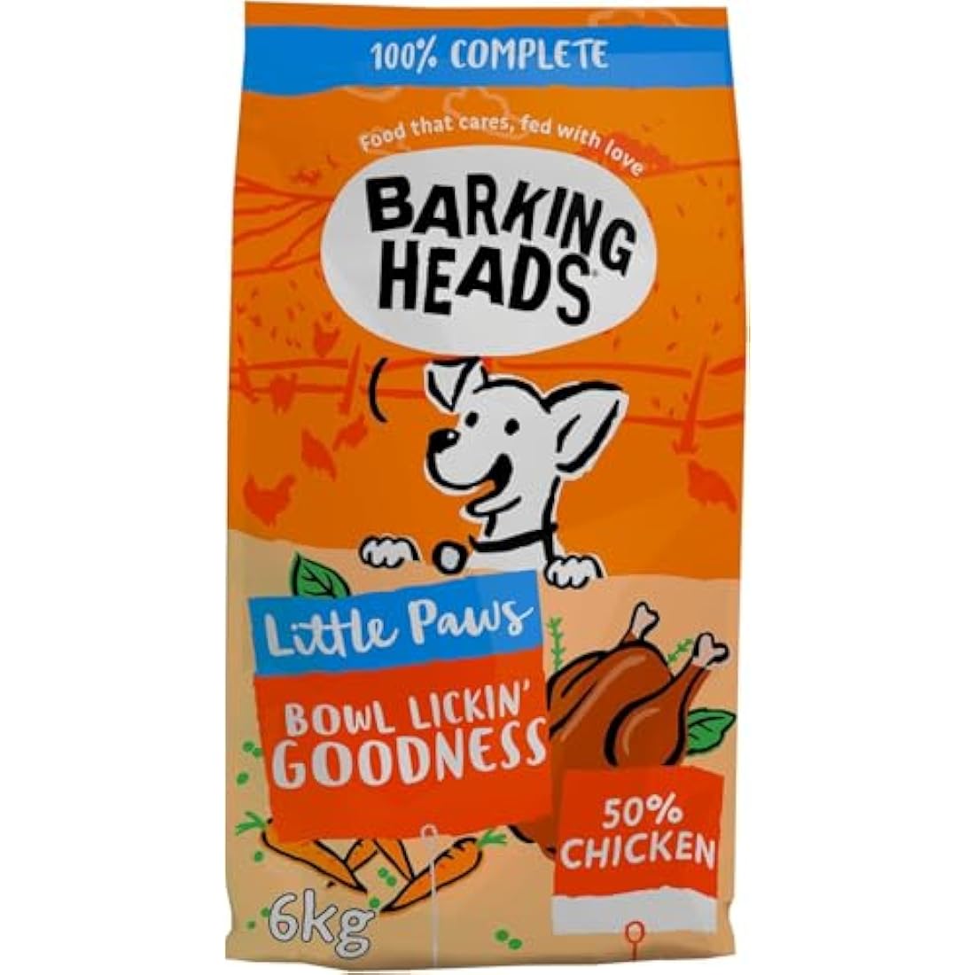 Barking Heads Little Paws Chicken Dry Dog Food for Small Breeds - 6kg