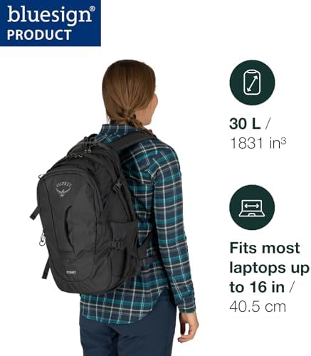 Osprey Comet Unisex Backpack | Durable Laptop Bag for Travel & Commute