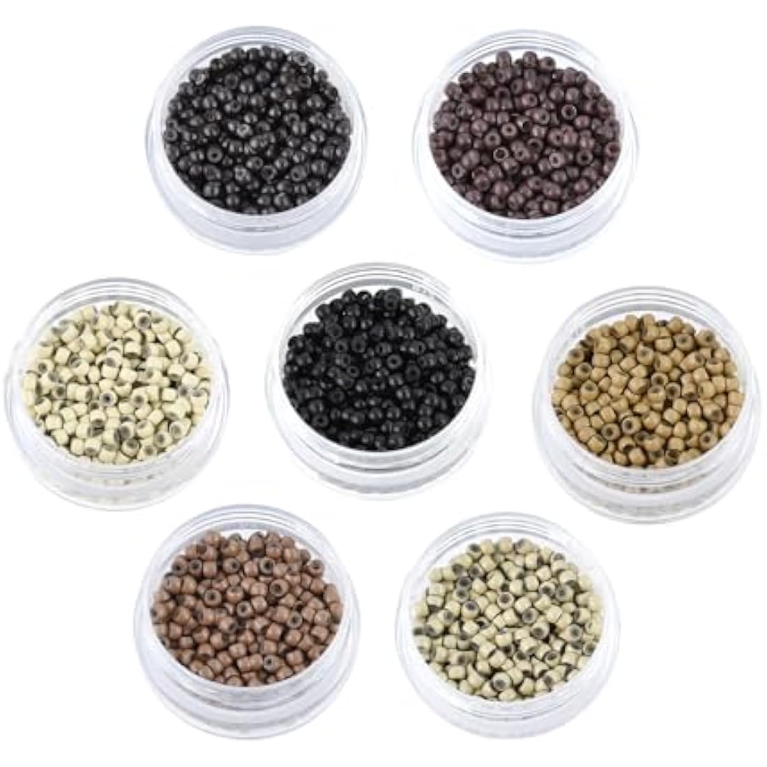 Brown Silicone Lined Nano Rings for Hair Extensions – 200pcs