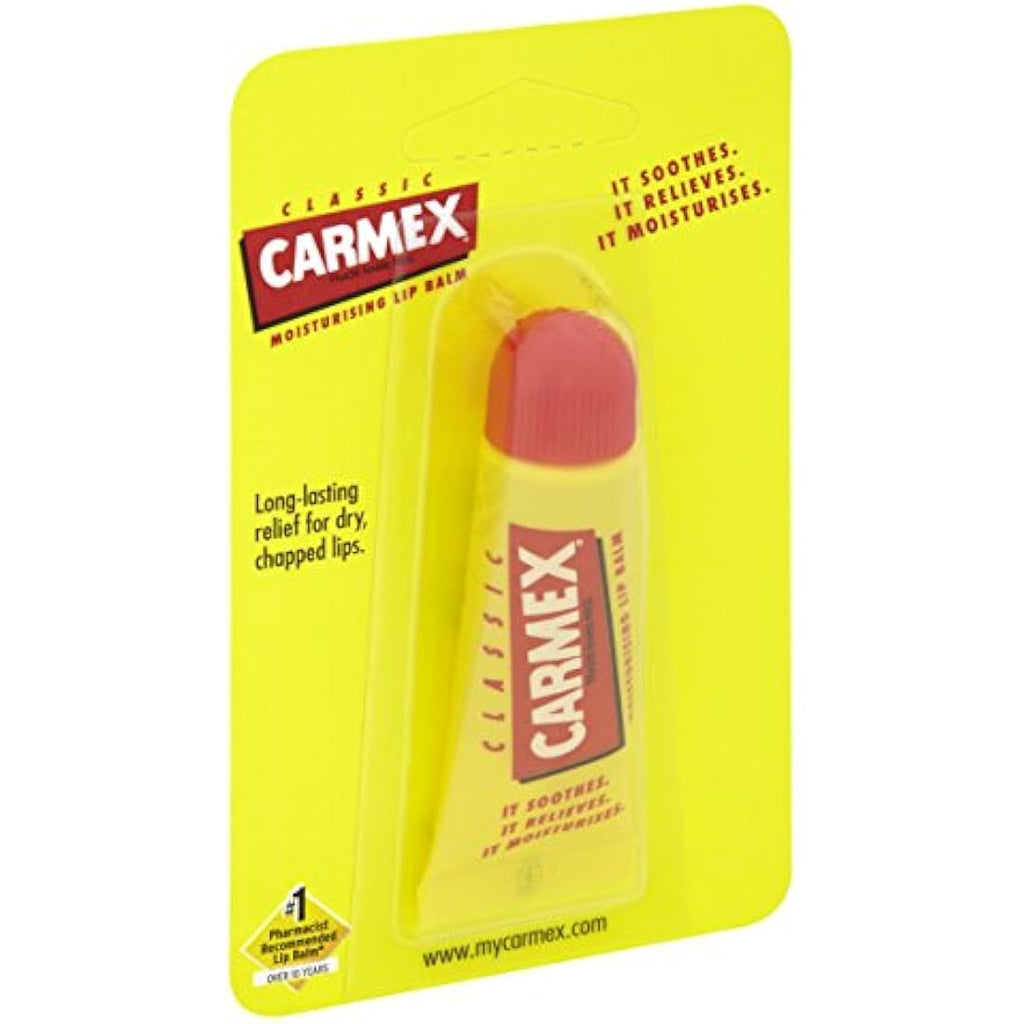 Carmex Original Lip Balm Tube for Chapped Lips - 10g (Pack of 12)